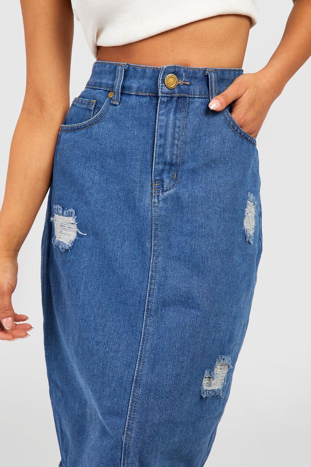 Mid length 2025 denim skirts small